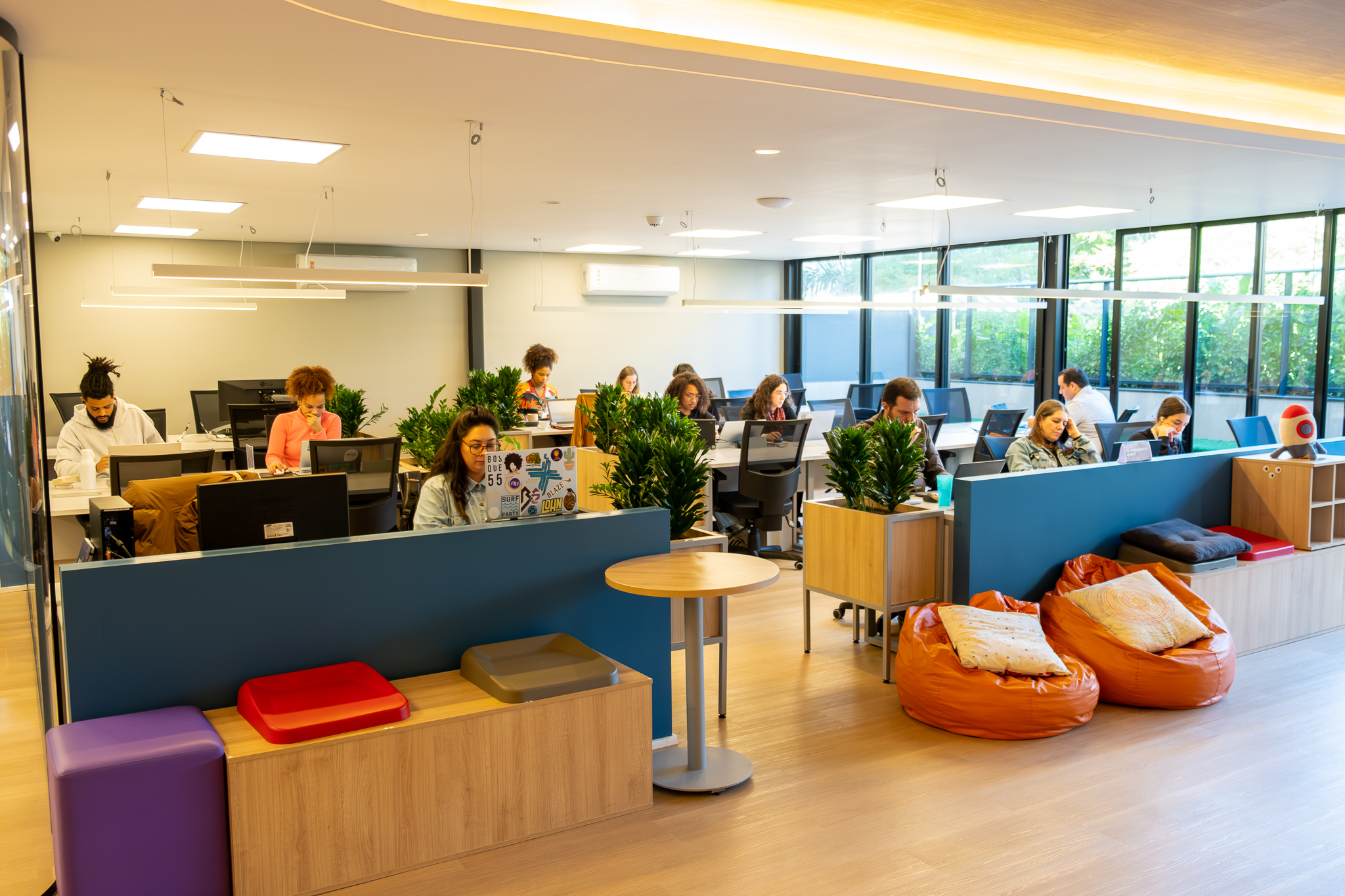Sala privativa da unidade Centro do Impact Hub Floripa